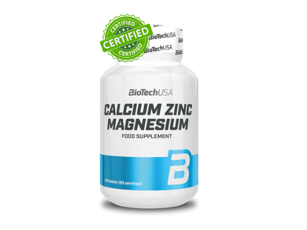 Calcium Zinc Magnesium 100 Tabs - BiotechUsa