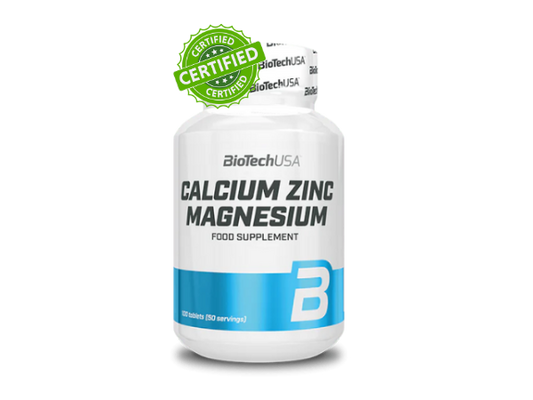 Calcium Zinc Magnesium 100 Tabs - BiotechUsa